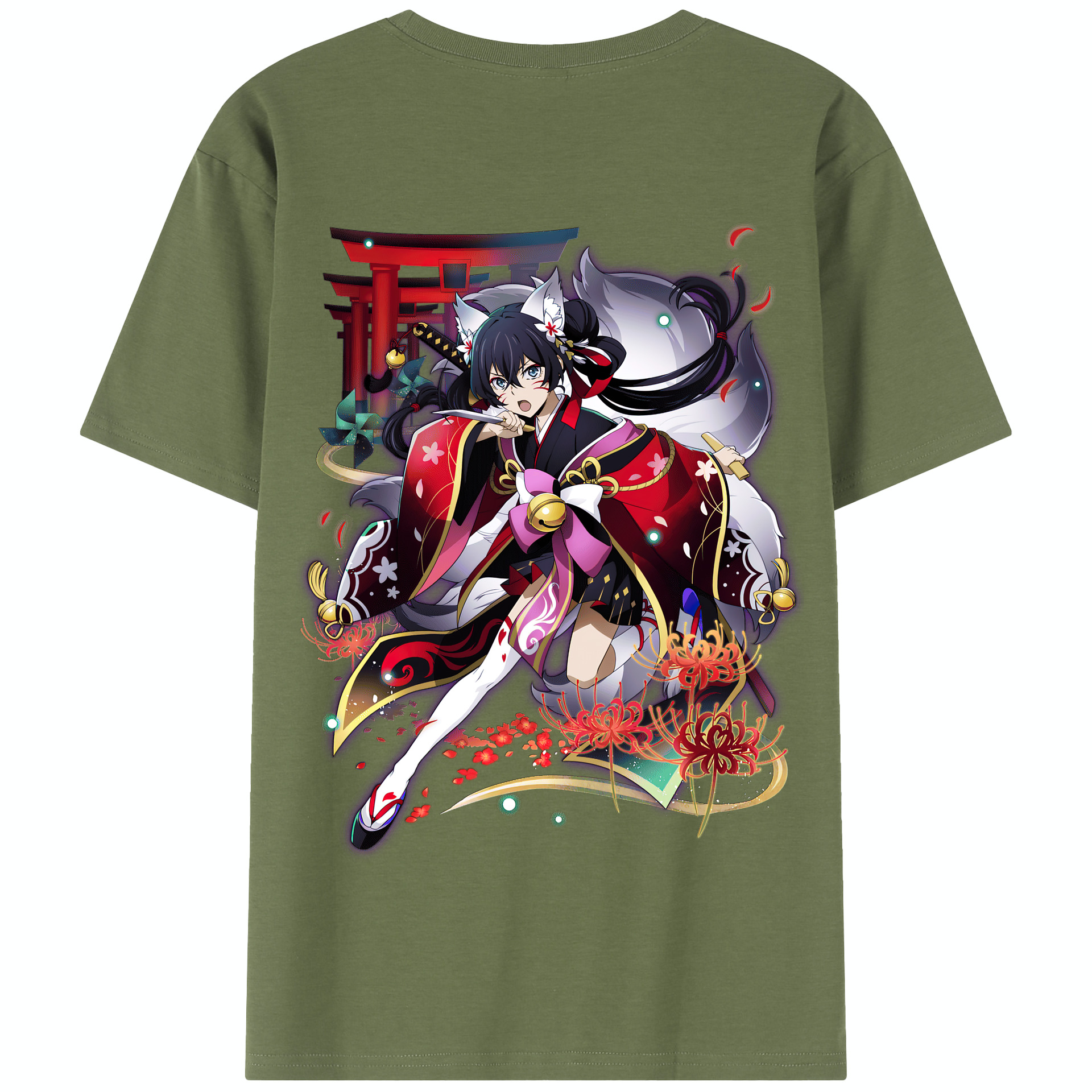 （画像用） 文豪ストレイドッグス Bungo Stray Dogs 綿100％半袖Tシャツ（背面プリント）